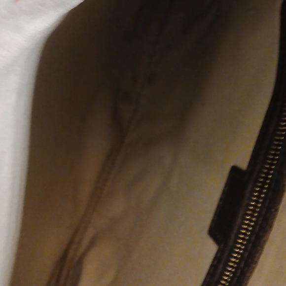 AUTHENTIC LOUIS VUITTON MONOGRAM CANVAS LEATHER BROWN AND TAN BAG - Picture 14 of 16